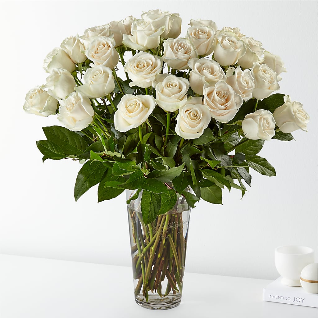 Long Stem White Rose Bouquet – POPPIES & PAISLEY FLORAL, Mulino OR