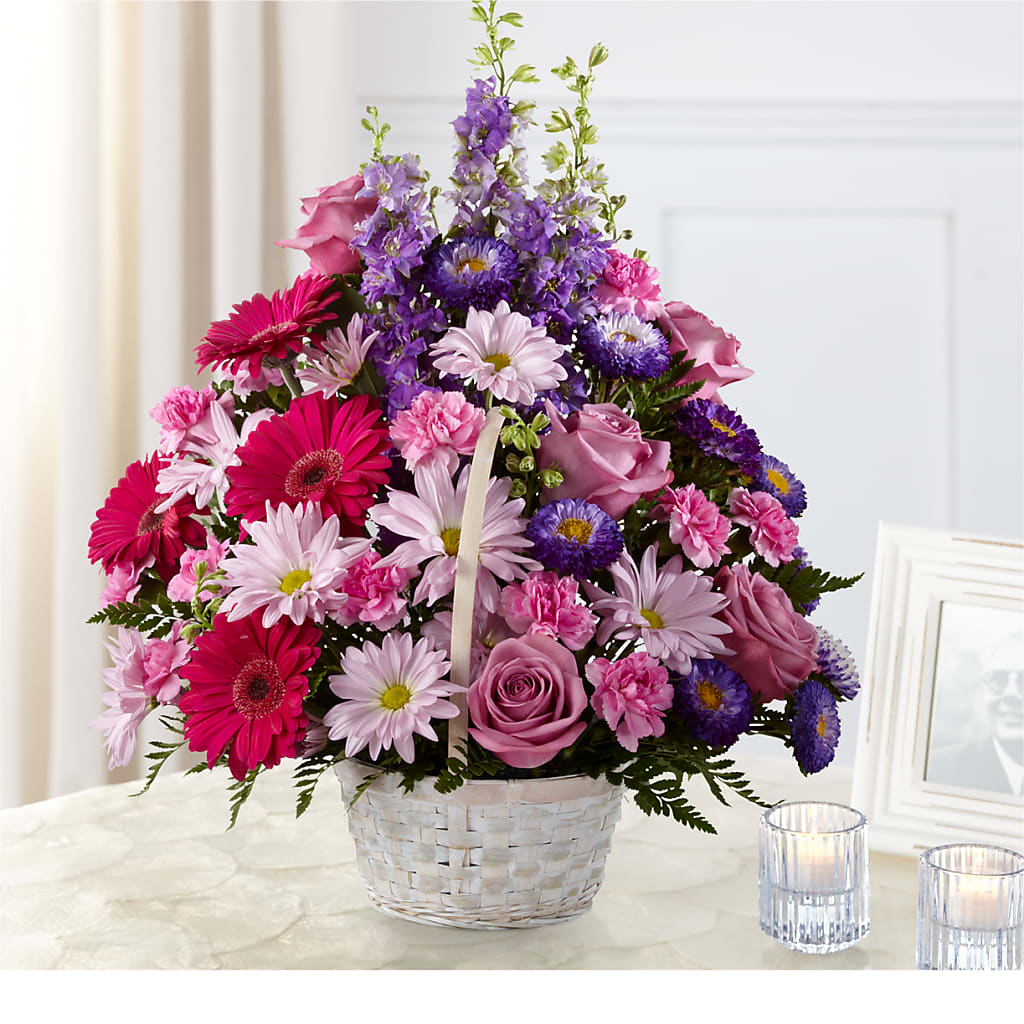 Pastel Peace Basket – POPPIES & PAISLEY FLORAL, Mulino OR
