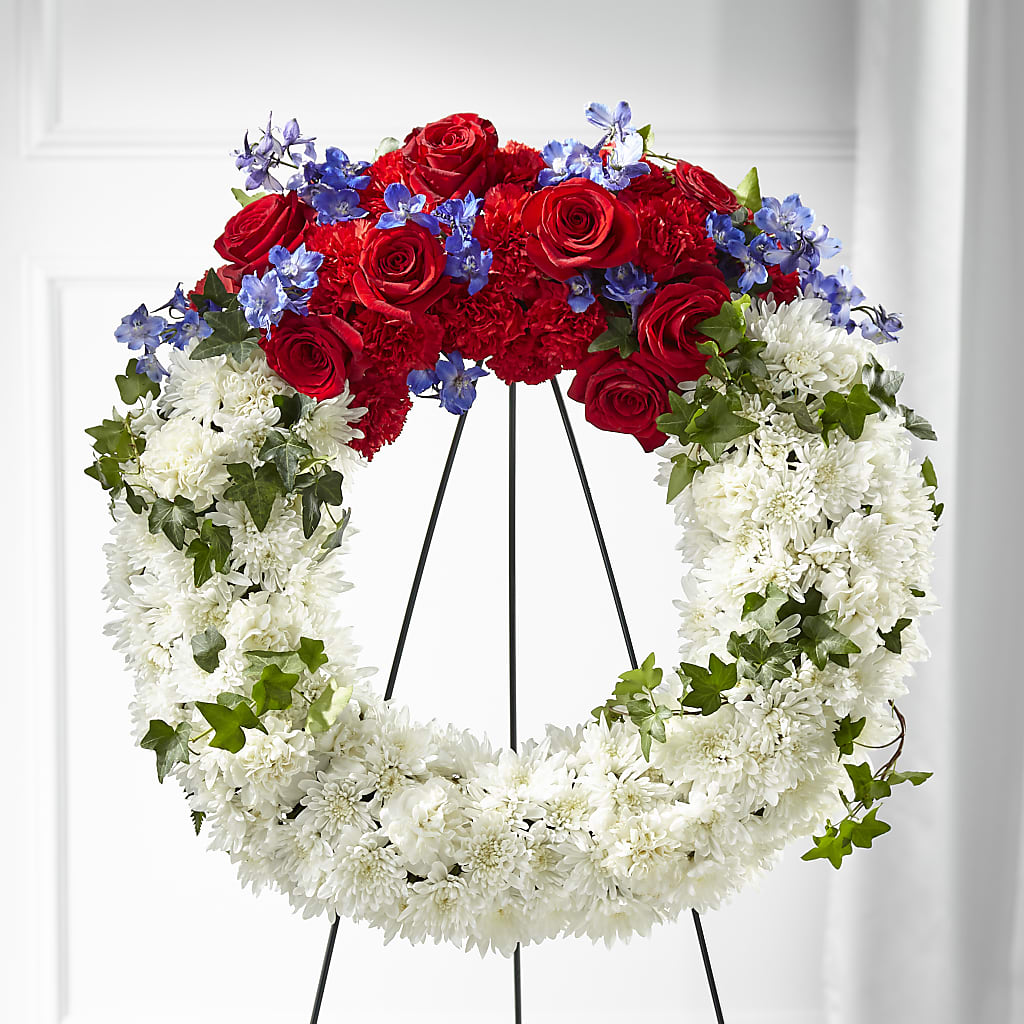 Patriotic Passion Wreath – POPPIES & PAISLEY FLORAL, Mulino OR