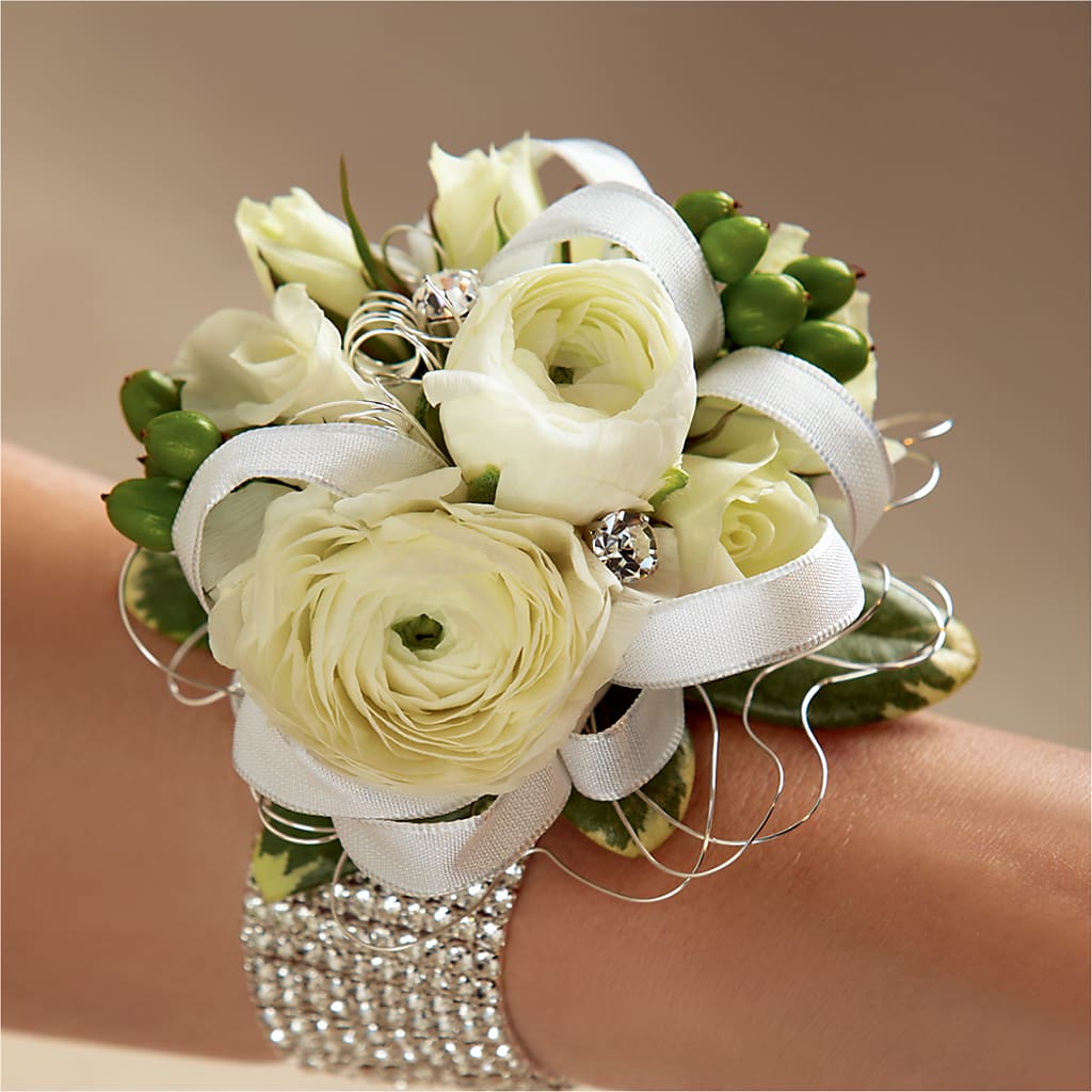 White Wedding Corsage – POPPIES & PAISLEY FLORAL, Mulino OR