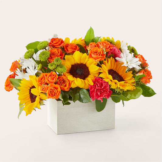 Sun-drenched Blooms Box Bouquet – POPPIES & PAISLEY FLORAL, Mulino OR