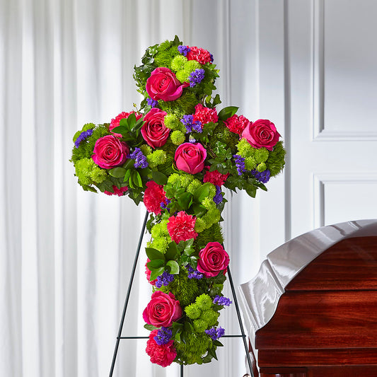 Tribute Rose Floral Cross – POPPIES & PAISLEY FLORAL, Mulino OR