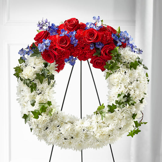 Patriotic Passion Wreath – POPPIES & PAISLEY FLORAL, Mulino OR