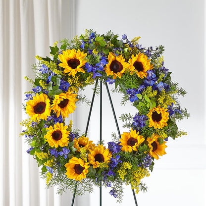 Bright Rays Wreath – POPPIES & PAISLEY FLORAL, Mulino OR
