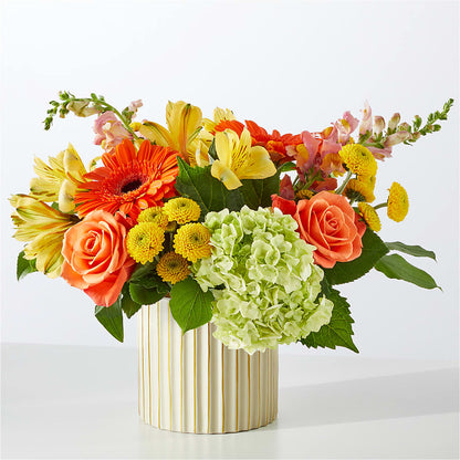 Autumn Sunshine Bouquet with Ivory Vase – POPPIES & PAISLEY FLORAL, Mulino OR