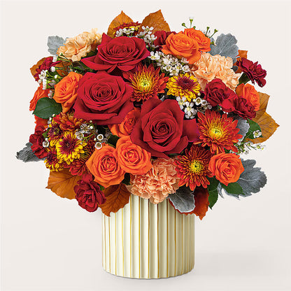 Merlot Bouquet with Ivory Vase – POPPIES & PAISLEY FLORAL, Mulino OR