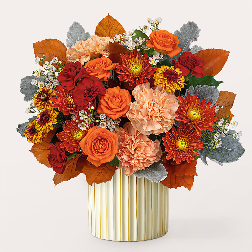Merlot Bouquet with Ivory Vase – POPPIES & PAISLEY FLORAL, Mulino OR