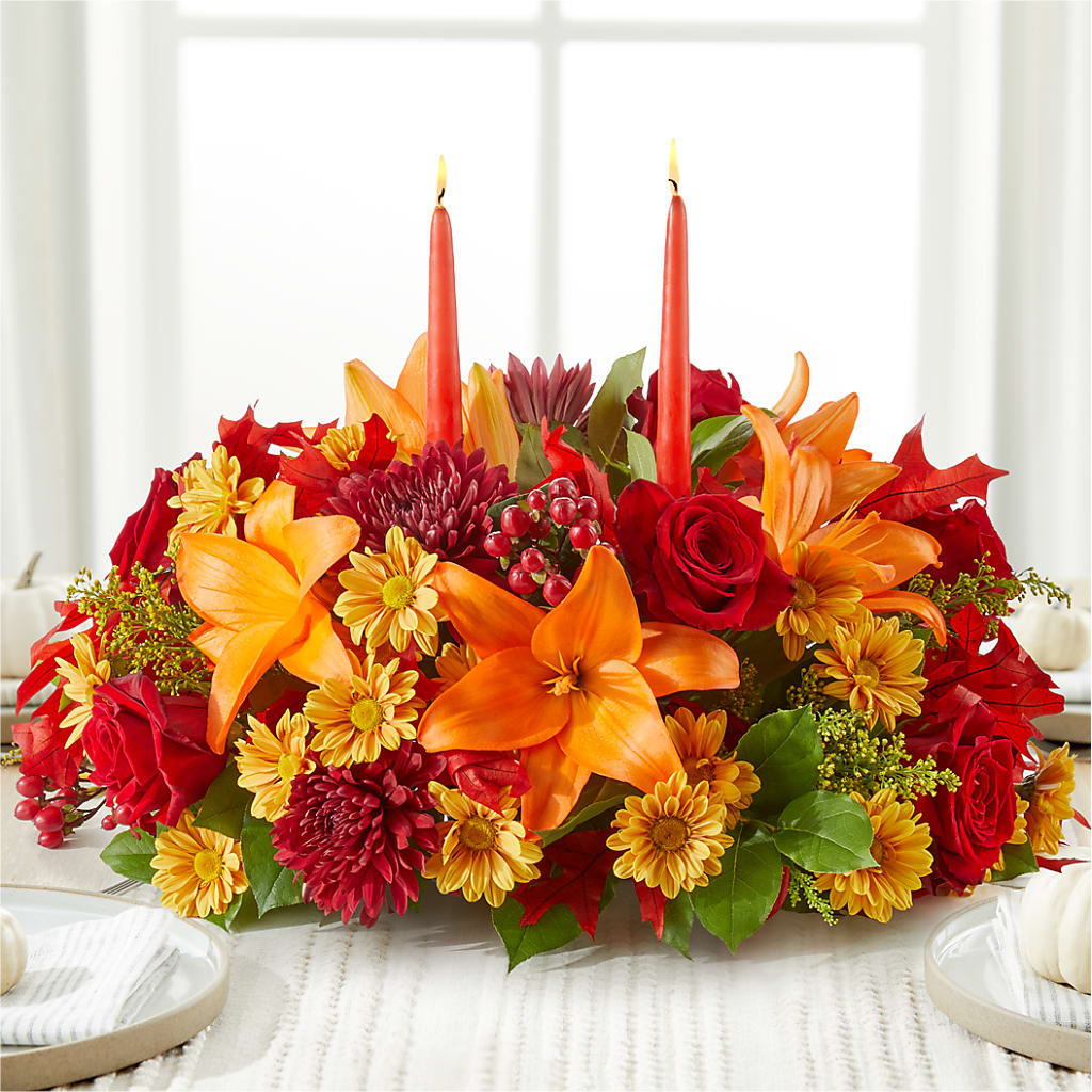 Autumn's Embrace Centerpiece – POPPIES & PAISLEY FLORAL, Mulino OR
