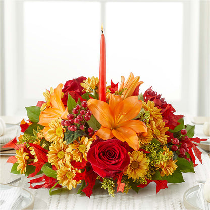 Autumn's Embrace Centerpiece – POPPIES & PAISLEY FLORAL, Mulino OR